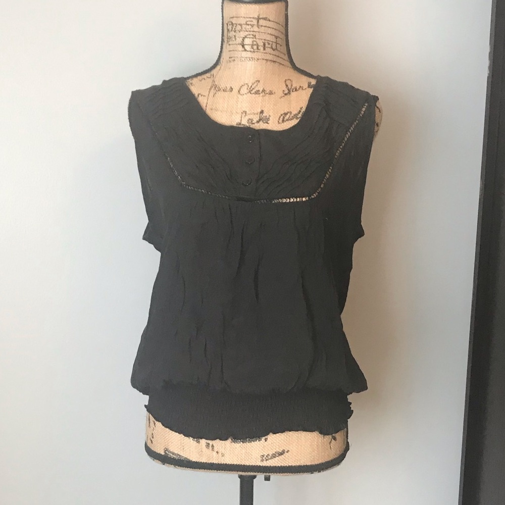 Lace back blouse